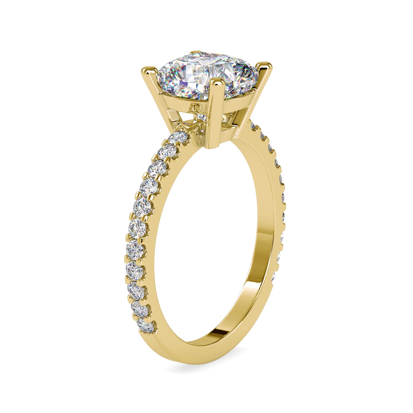 Anuga Cushion Solitaire Ring (1CT to 2CT)