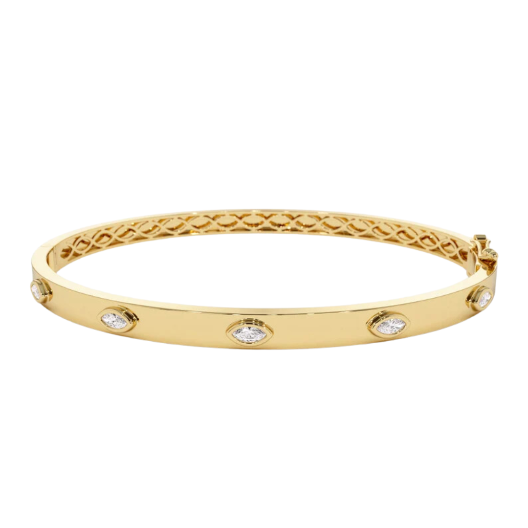 Pear Bezel Bangle (0.3 CT)