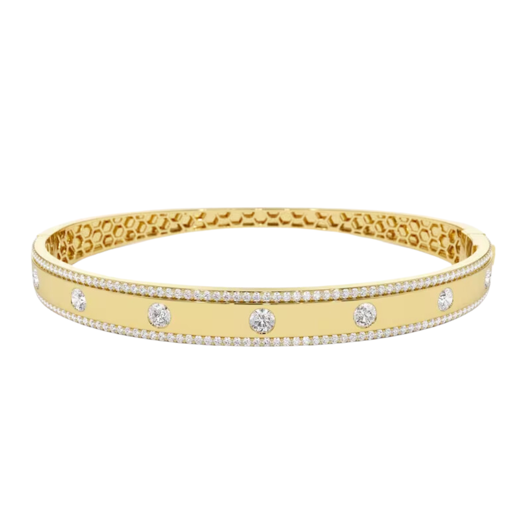 Round Diamond Bangle (2 CT)