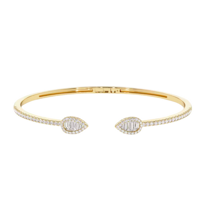 Pear Baugette Bangle (0.65 CT)