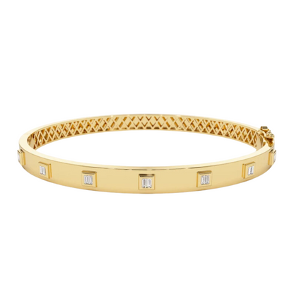 Baugette Bezel Bangle (0.22 CT)