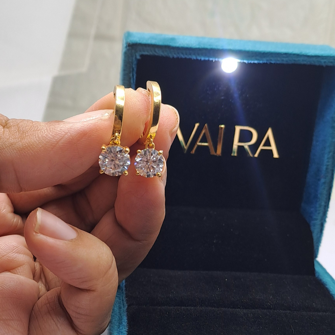 Lalita Earring 1.5CT each Lab Diamond Earring in 22kt gold