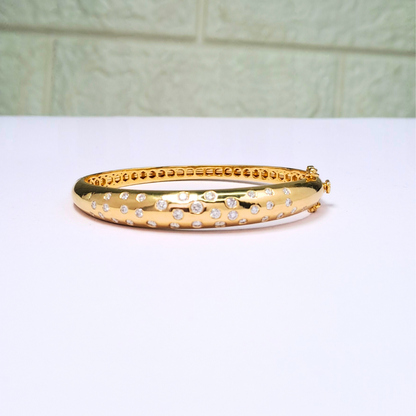 Cloud Studded Diamond Bangle (1.2 CT)