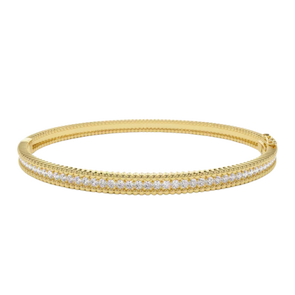 Anika Milligrain Diamond Bangle (0.97 CT)