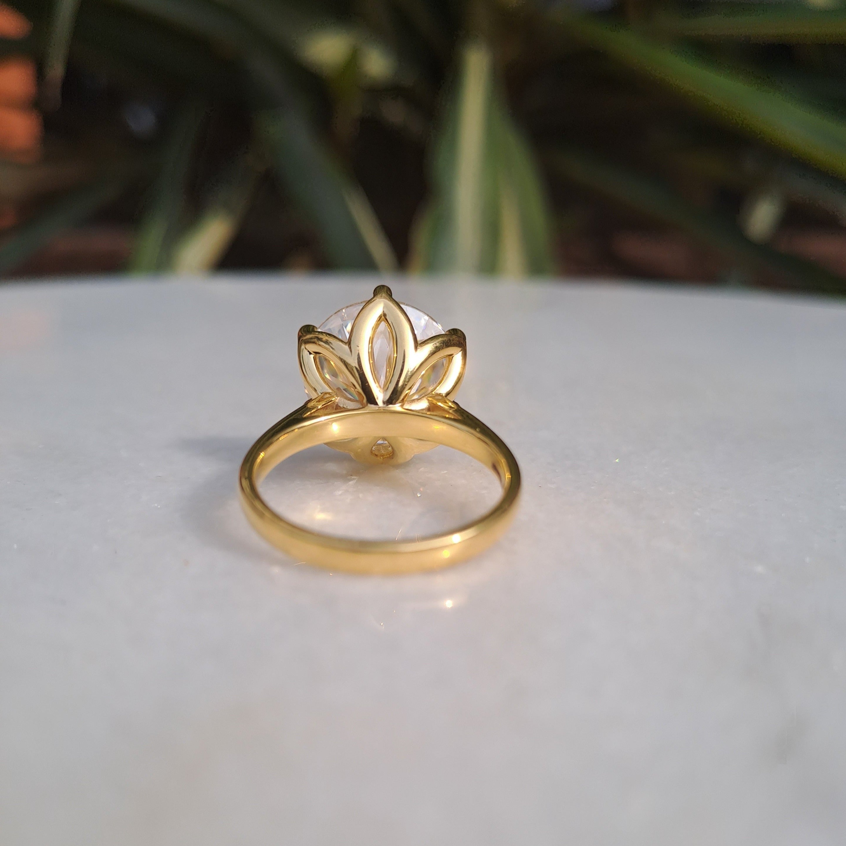 Vintage Moon Lotus Rings Men Stainless Steel Jewelry Flower - Temu