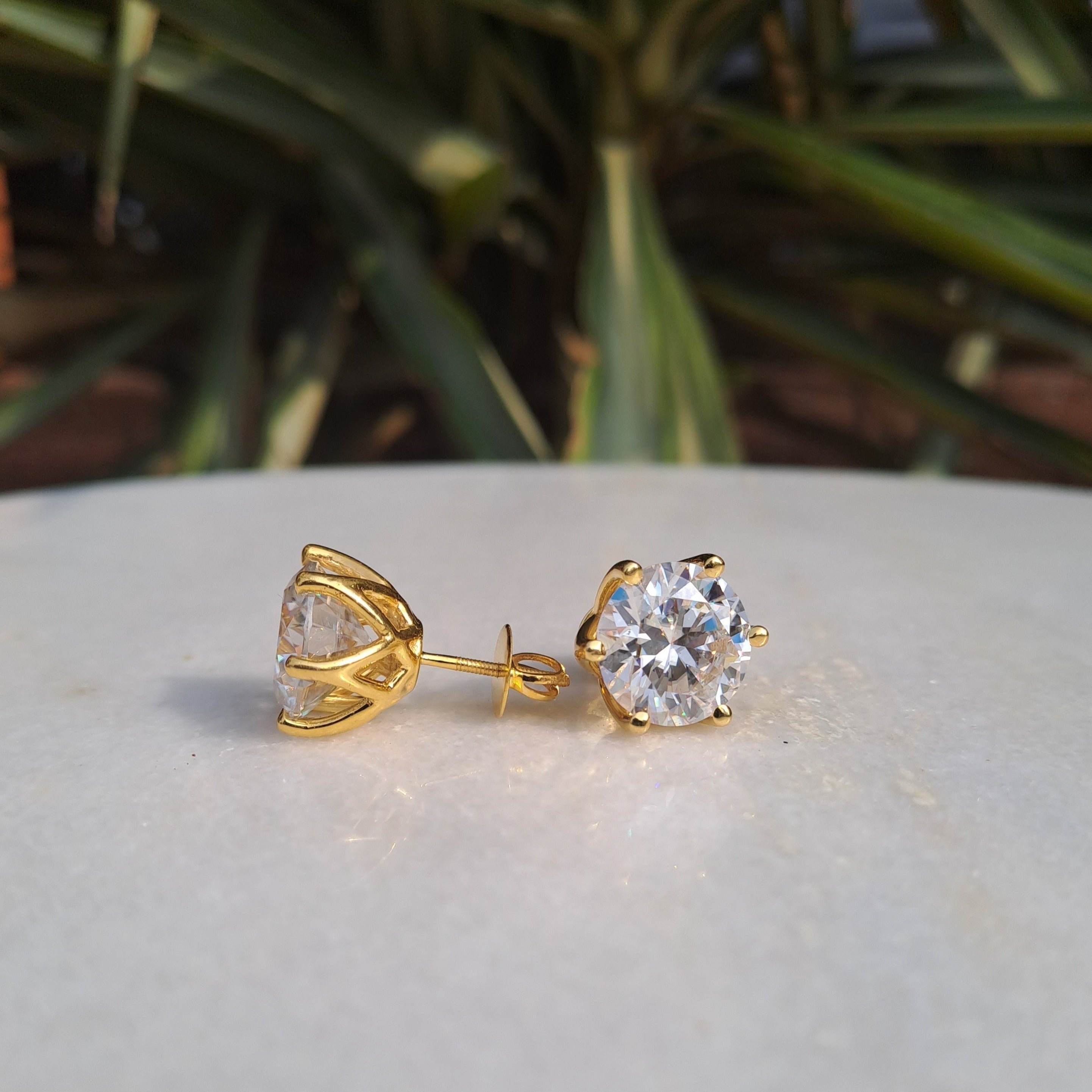 Moissanite Earrings | 1 Carat Moissanite Martini Stud Earrings In 14K White  Gold | Lowest Moissanite Earring Prices | SuperJeweler