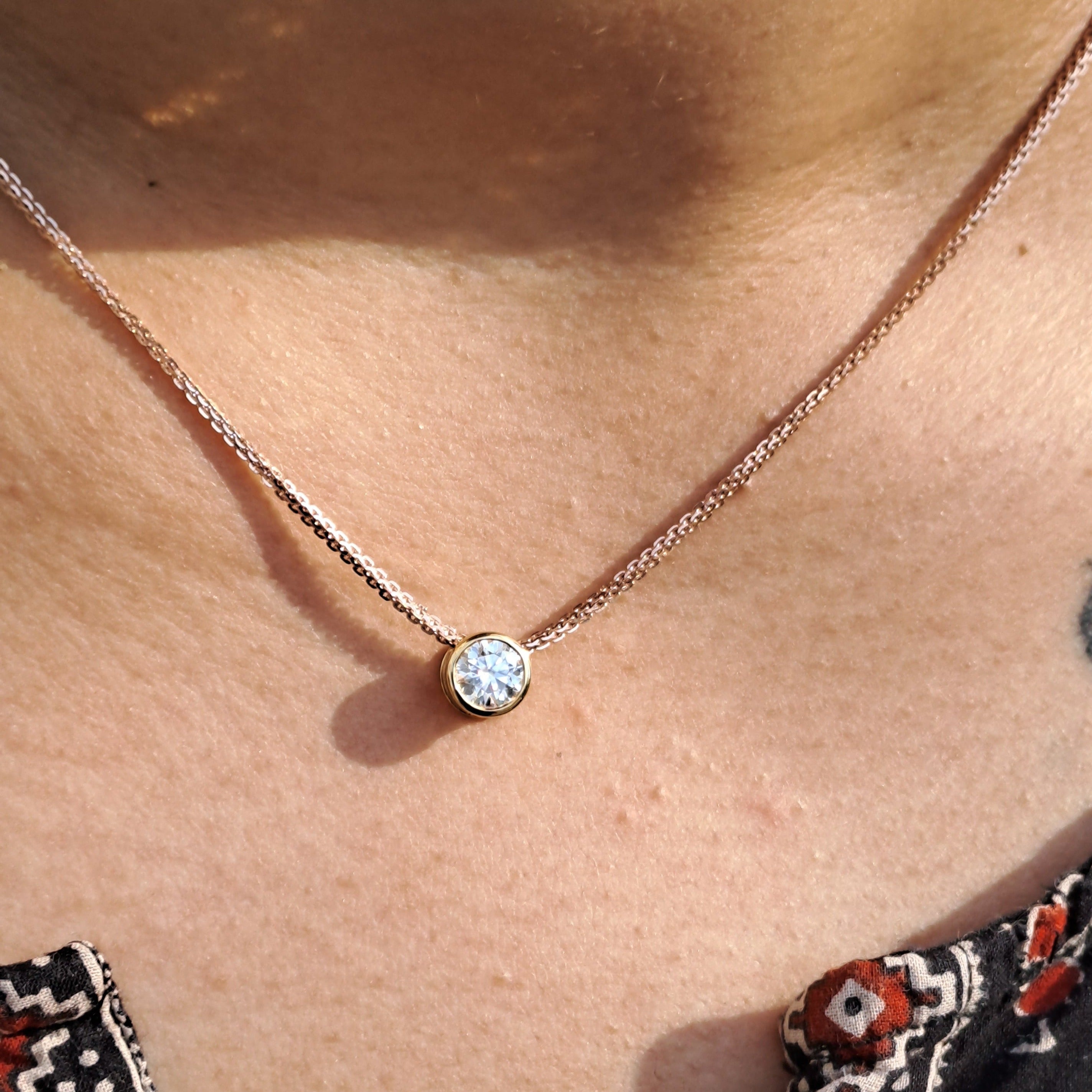 Buy Solitaire Diamond Necklace, Lab Grown Diamond Solitaire Necklace, Eco  Friendly CVD HPHT Diamond Necklace, 1 Ct Solitaire Diamond Necklace Online  in India - Etsy