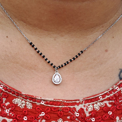 Pear Halo Mangalsutra