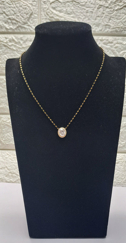 Oval Halo Mangalsutra