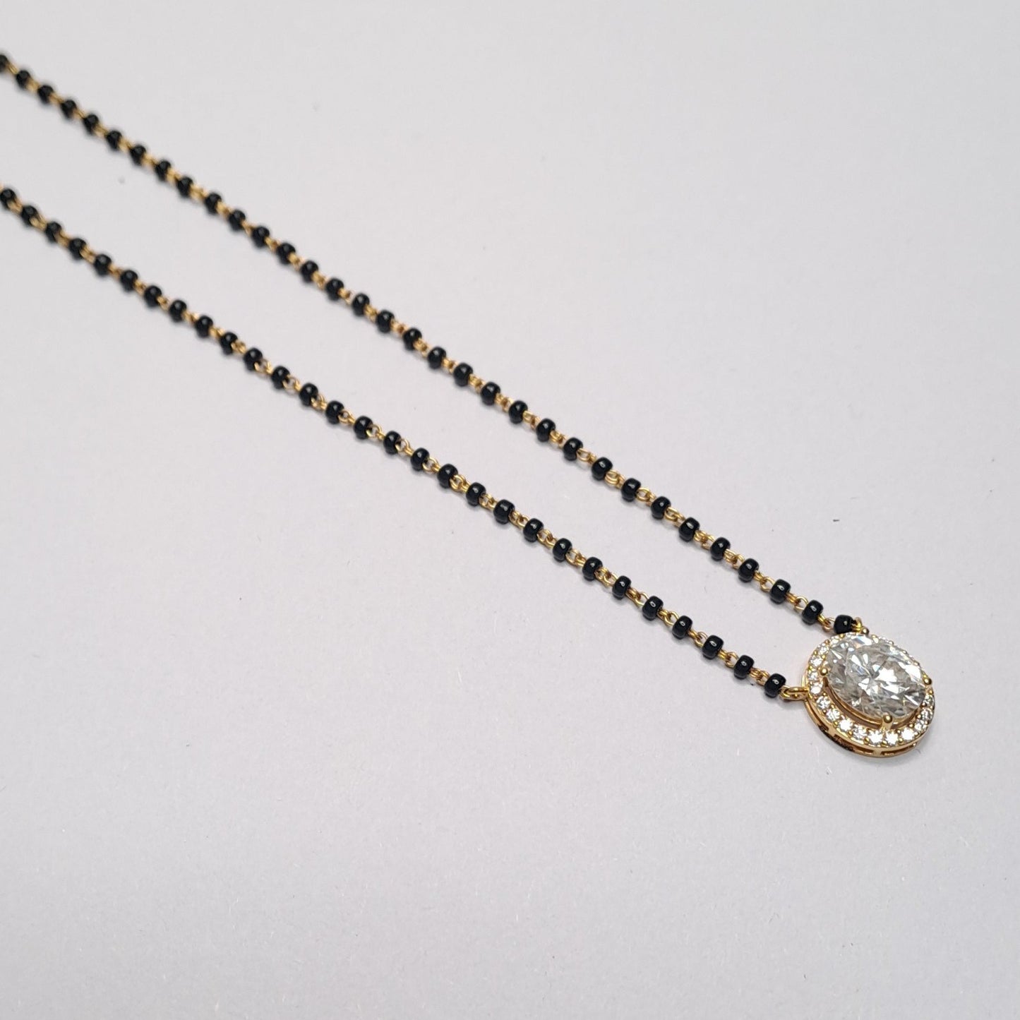 Oval Halo Mangalsutra