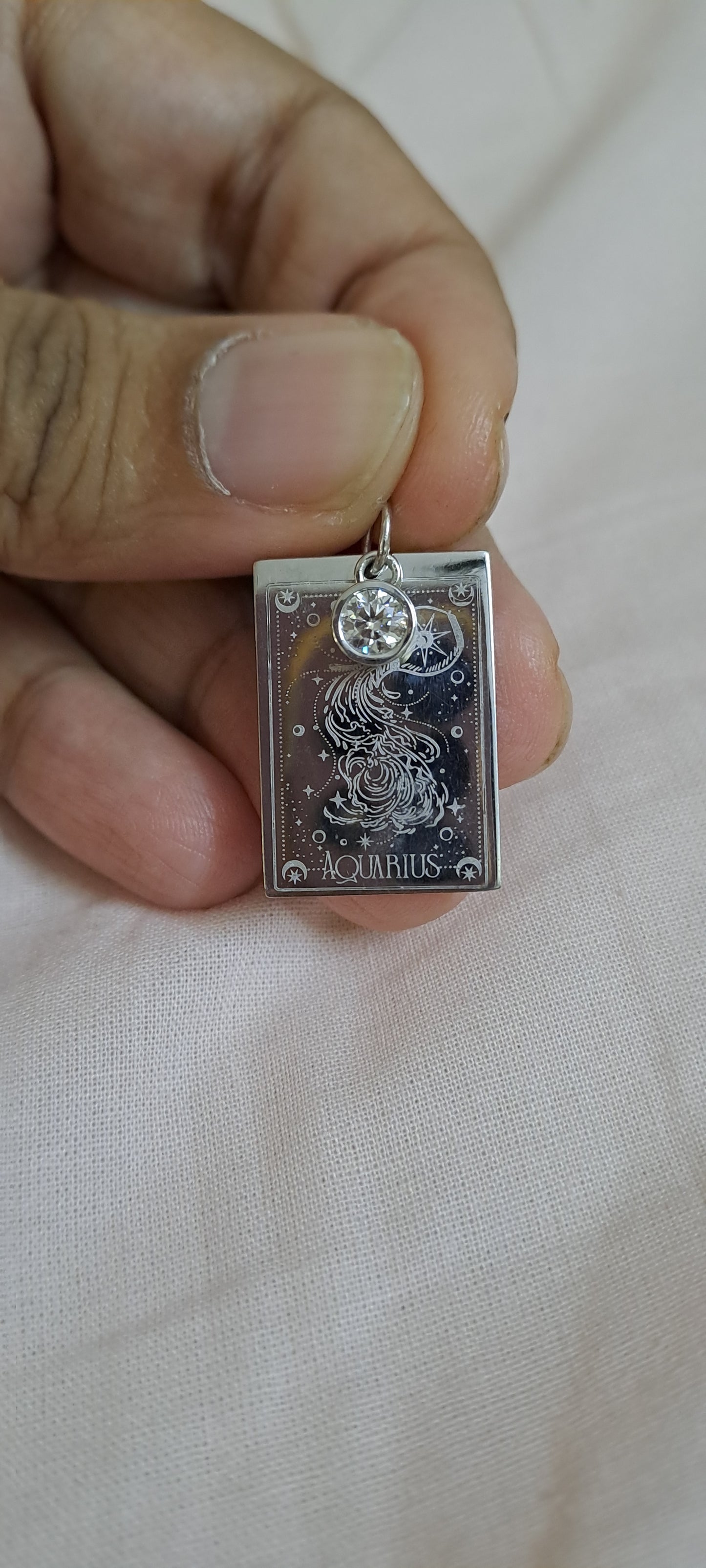 Personalised Zodiac Tarot Card Pendant