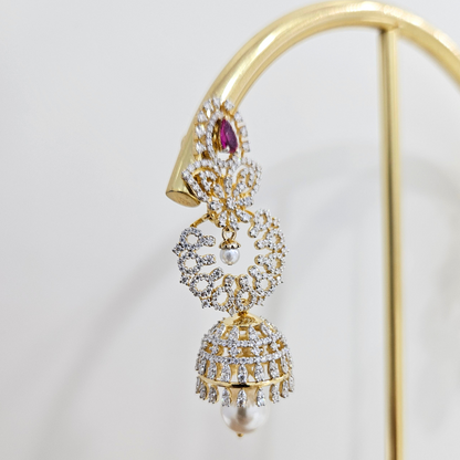 Charitha Lab Diamond Jhumka from Vai Ra