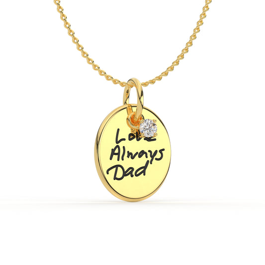 Personalised Handwritten and Fingerprint Pendant