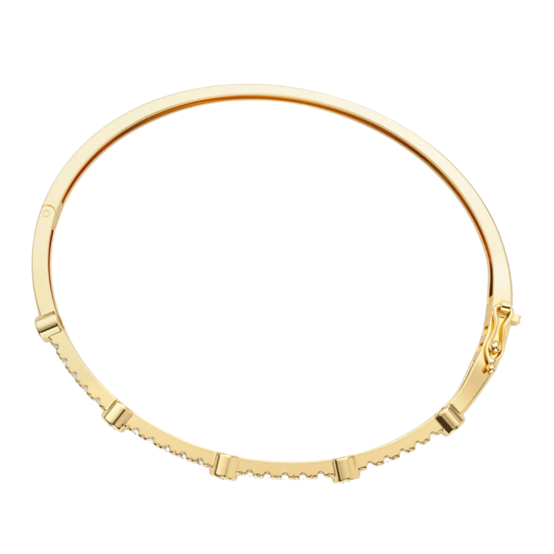 Bezel Banhi Bangle (0.76 CT)