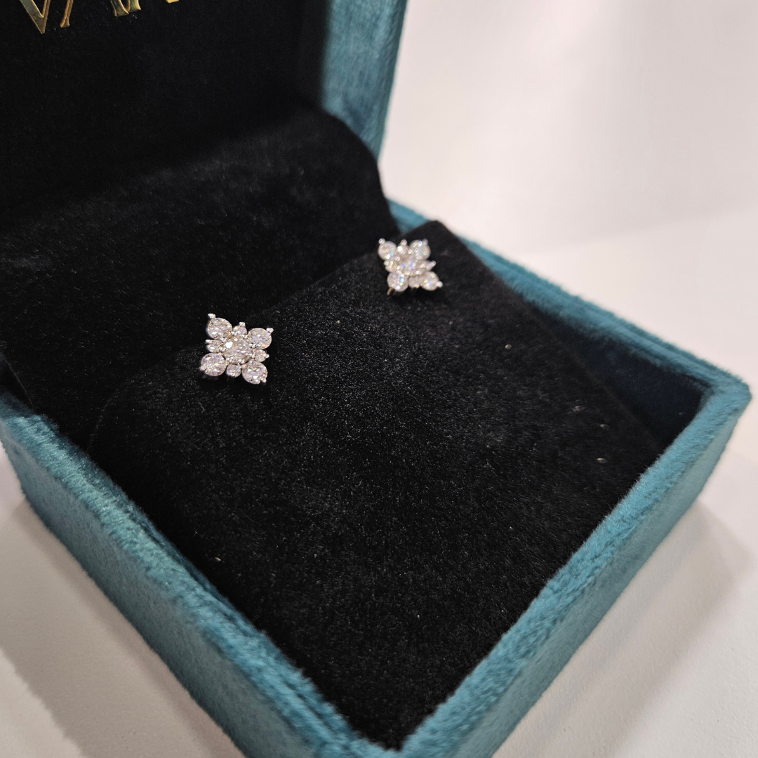 Aarvi lab diamond and moissanite ear ring by Vai Ra