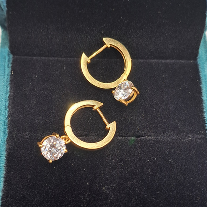 Lalita Earring 1.5CT each Lab Diamond Earring in 22kt gold