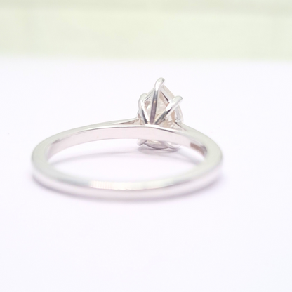 Pear Cathedral Ring  (1 CT-2CT)