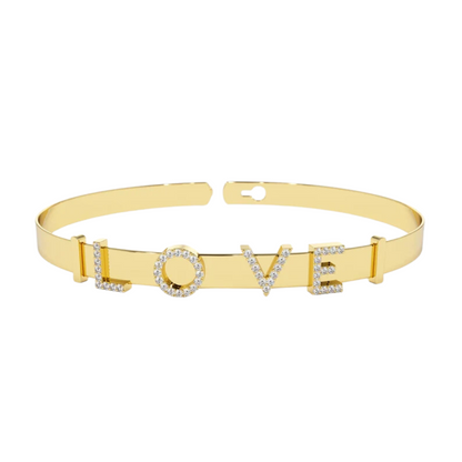 Personalised Sliding Diamond Initials Bangle (0.55 CT)