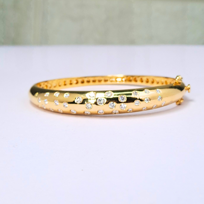 Cloud Studded Diamond Bangle (1.2 CT)