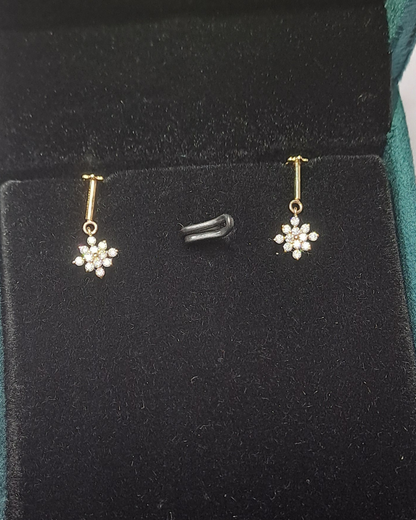 Cosmos Helix Diamond and Moissanite Earring  bugadi by Vai Ra