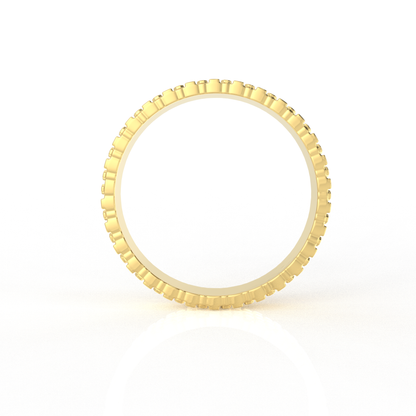 Viraaj Honeycomb pattern ring in gold and platinum by Vai Ra