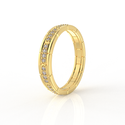 Aditya Men's Band in Gold and Platinum by Vai Ra