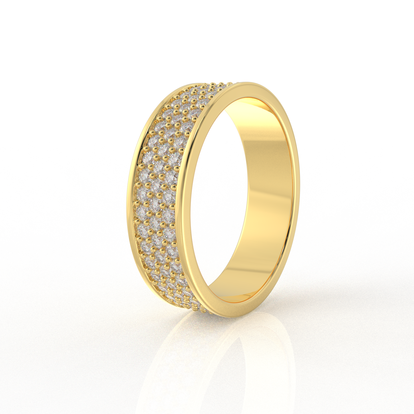 Tejas studded Men's Band in Gold and Platinum by Vai Ra