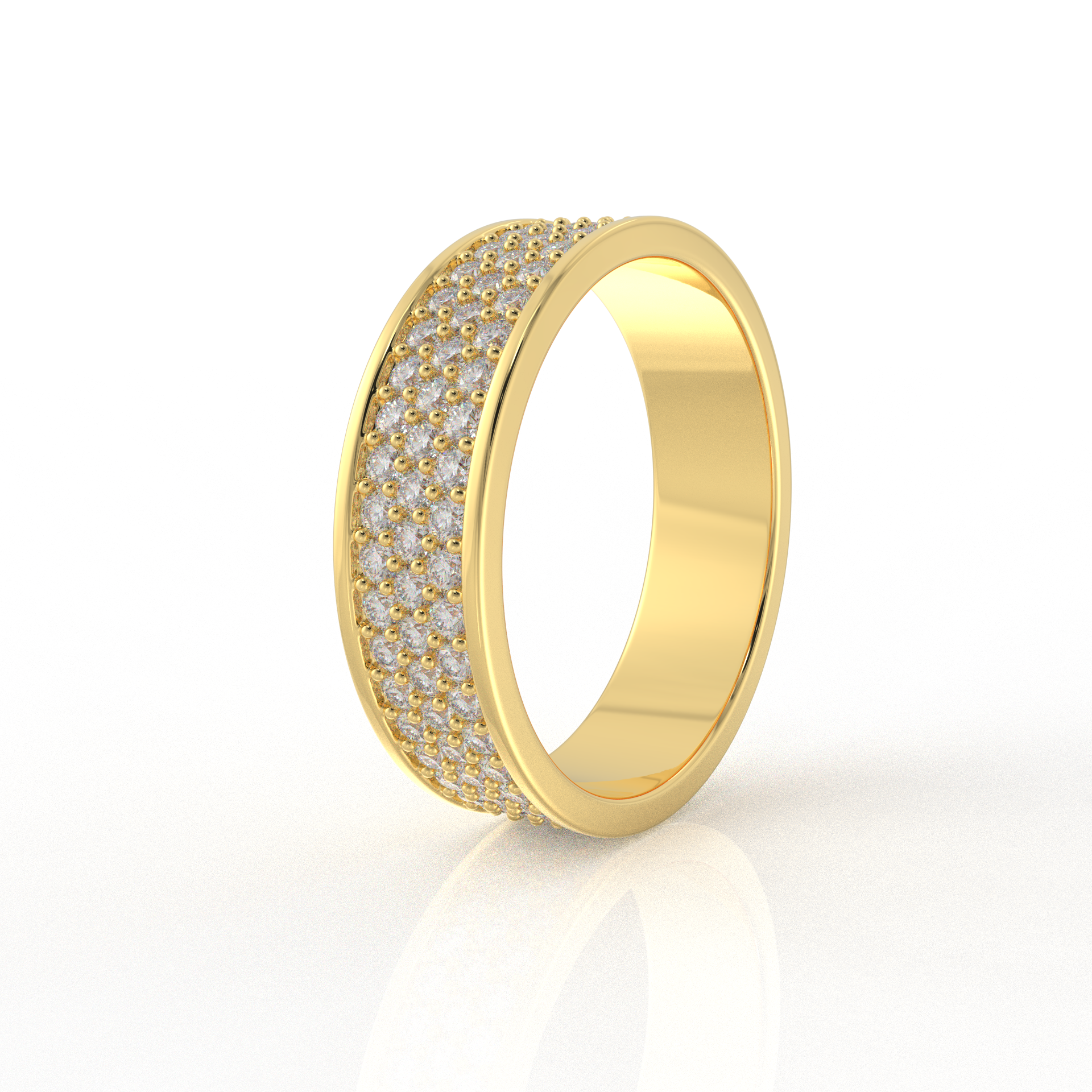 Tejas studded Men's Band in Gold and Platinum by Vai Ra