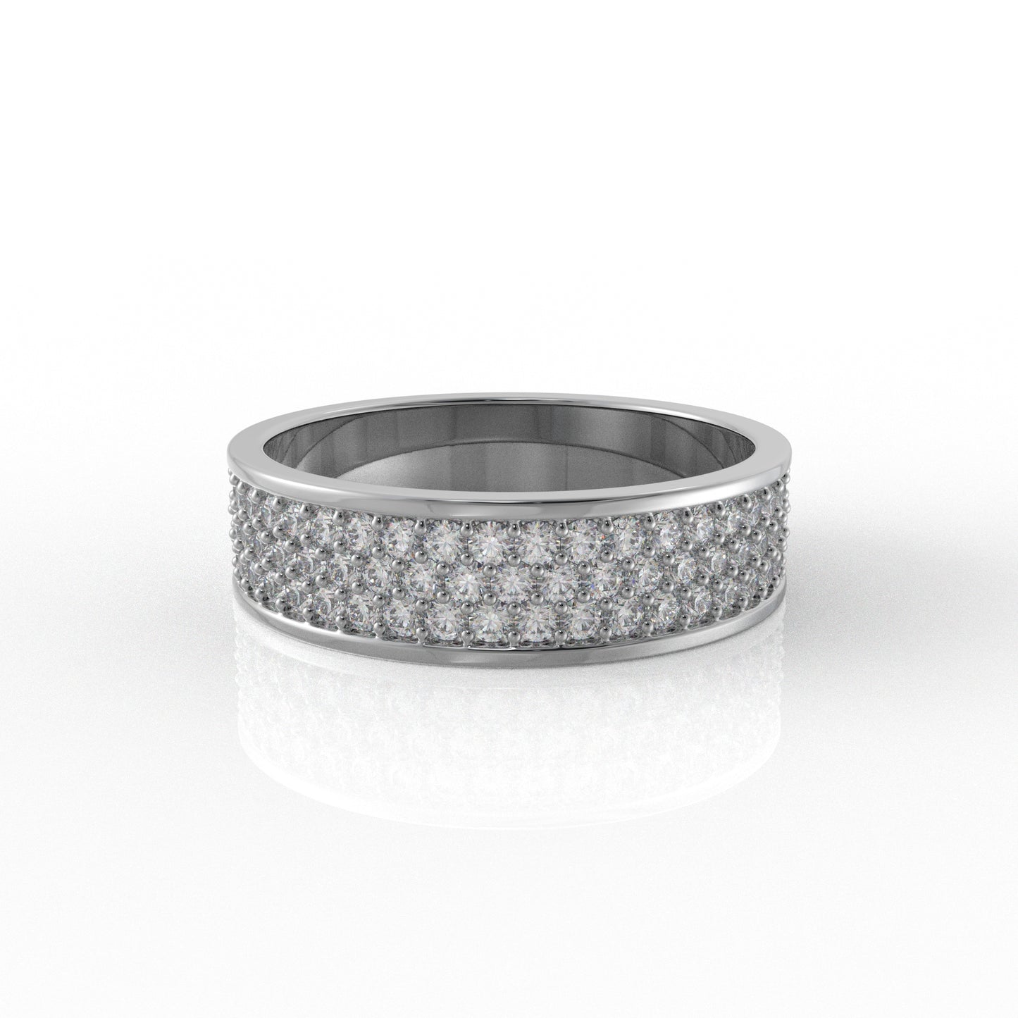 Arya paved Men's Band by Vai Ra in platinum and Gold