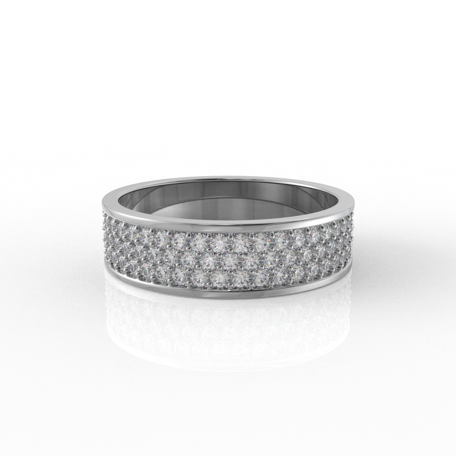 Arya paved Men's Band by Vai Ra in platinum and Gold