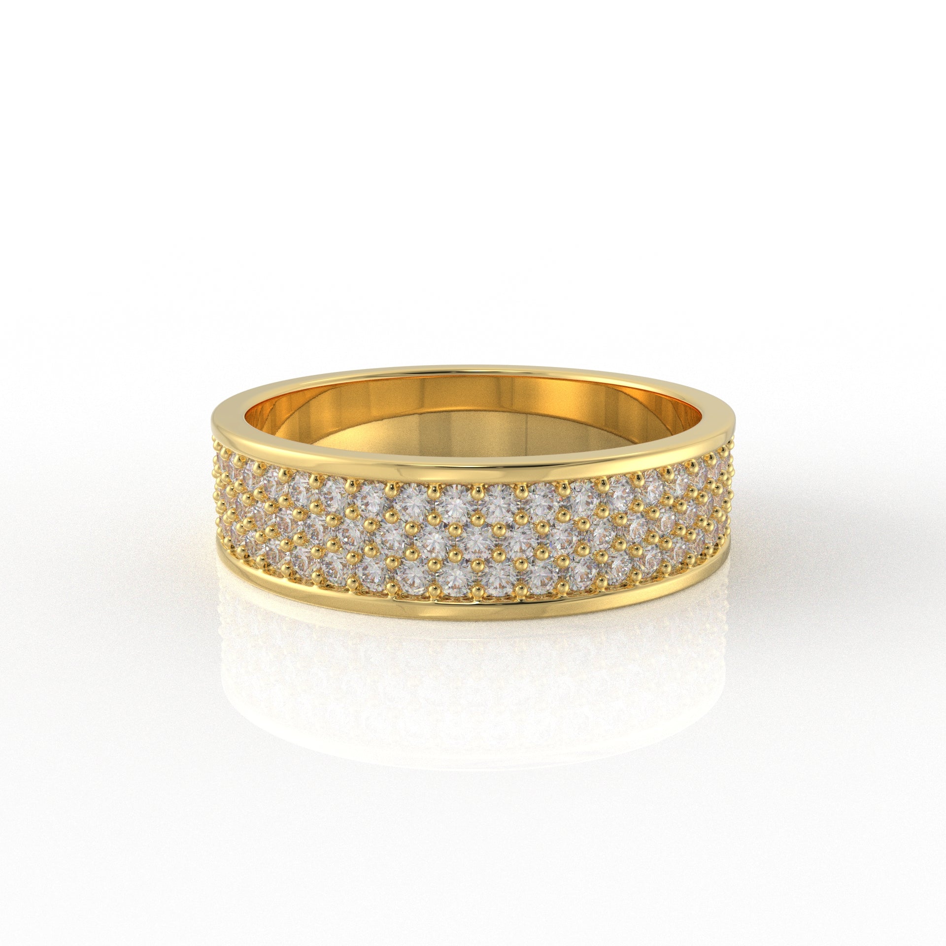 Arya paved Men's Band by Vai Ra in platinum and Gold