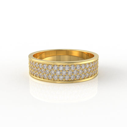 Arya paved Men's Band by Vai Ra in platinum and Gold