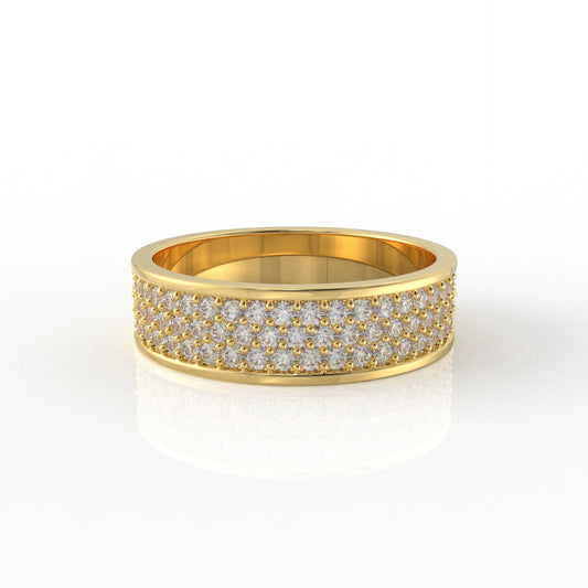 Arya paved Men's Band by Vai Ra in platinum and Gold