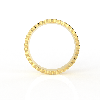 Viren pleated Ring in Gold and Platinum by Vai Ra