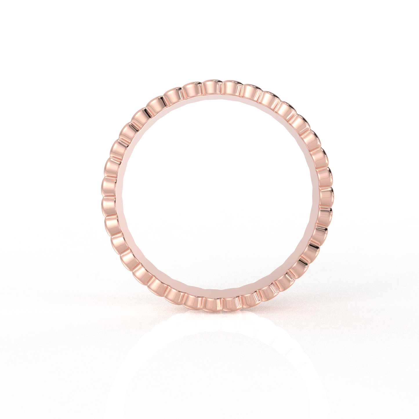 Viren pleated Ring in Gold and Platinum by Vai Ra