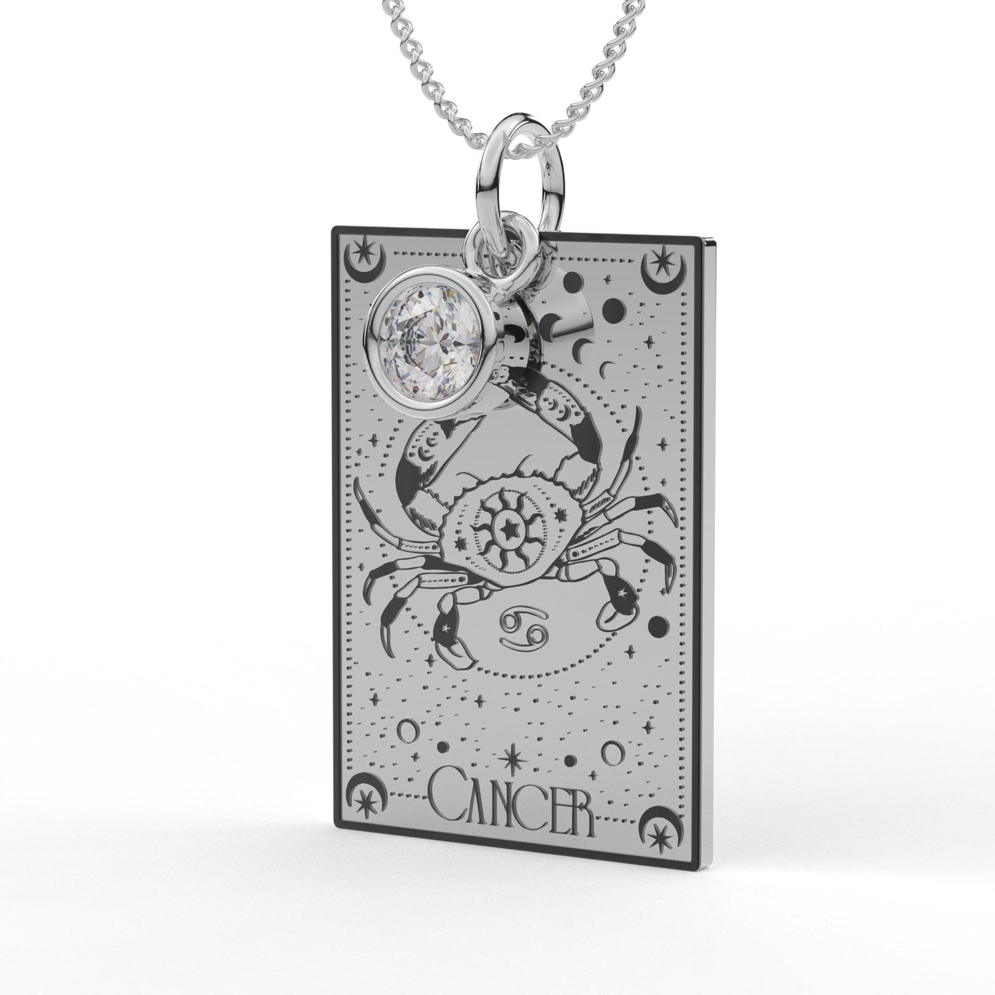 Personalised Zodiac Tarot Card Pendant