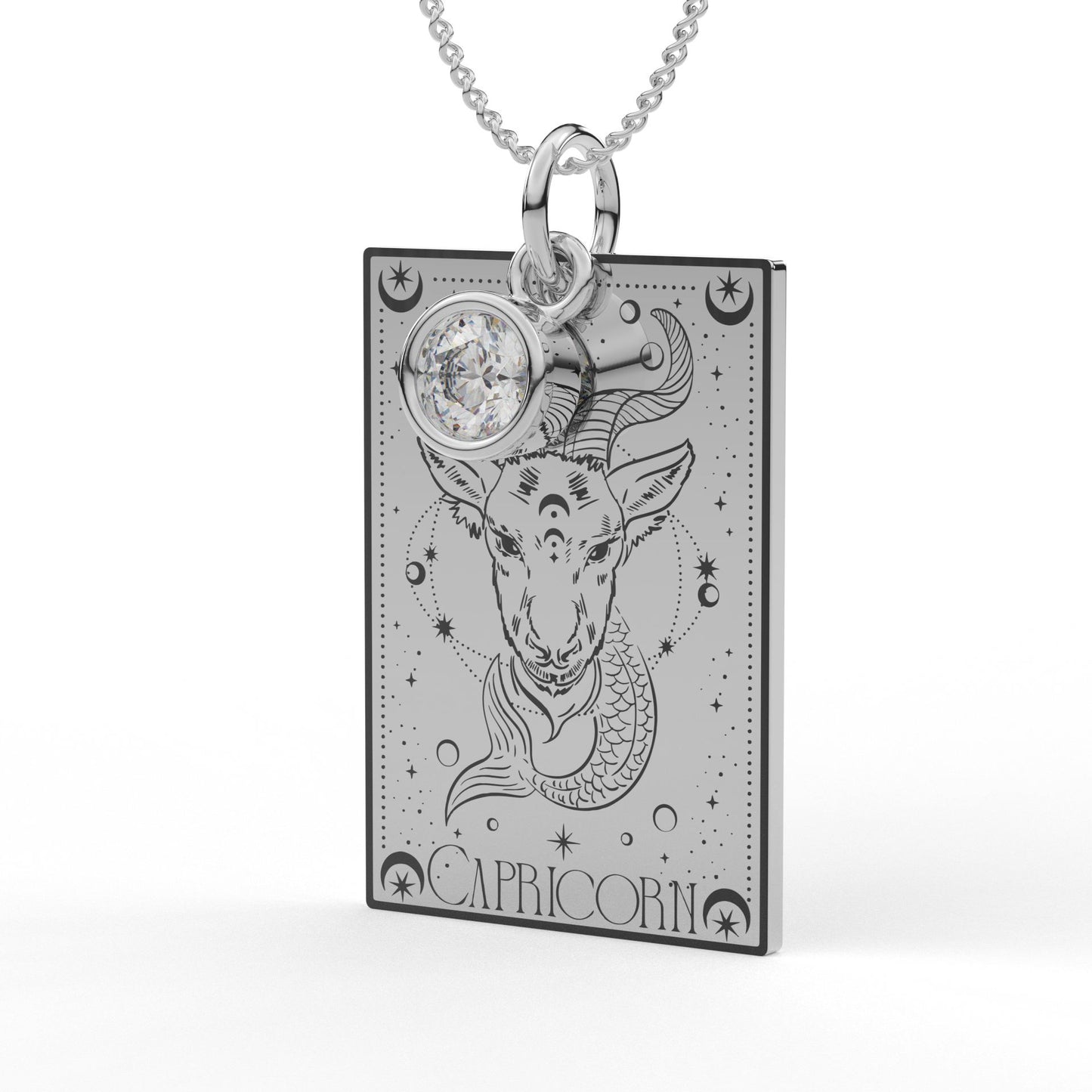 Personalised Zodiac Tarot Card Pendant