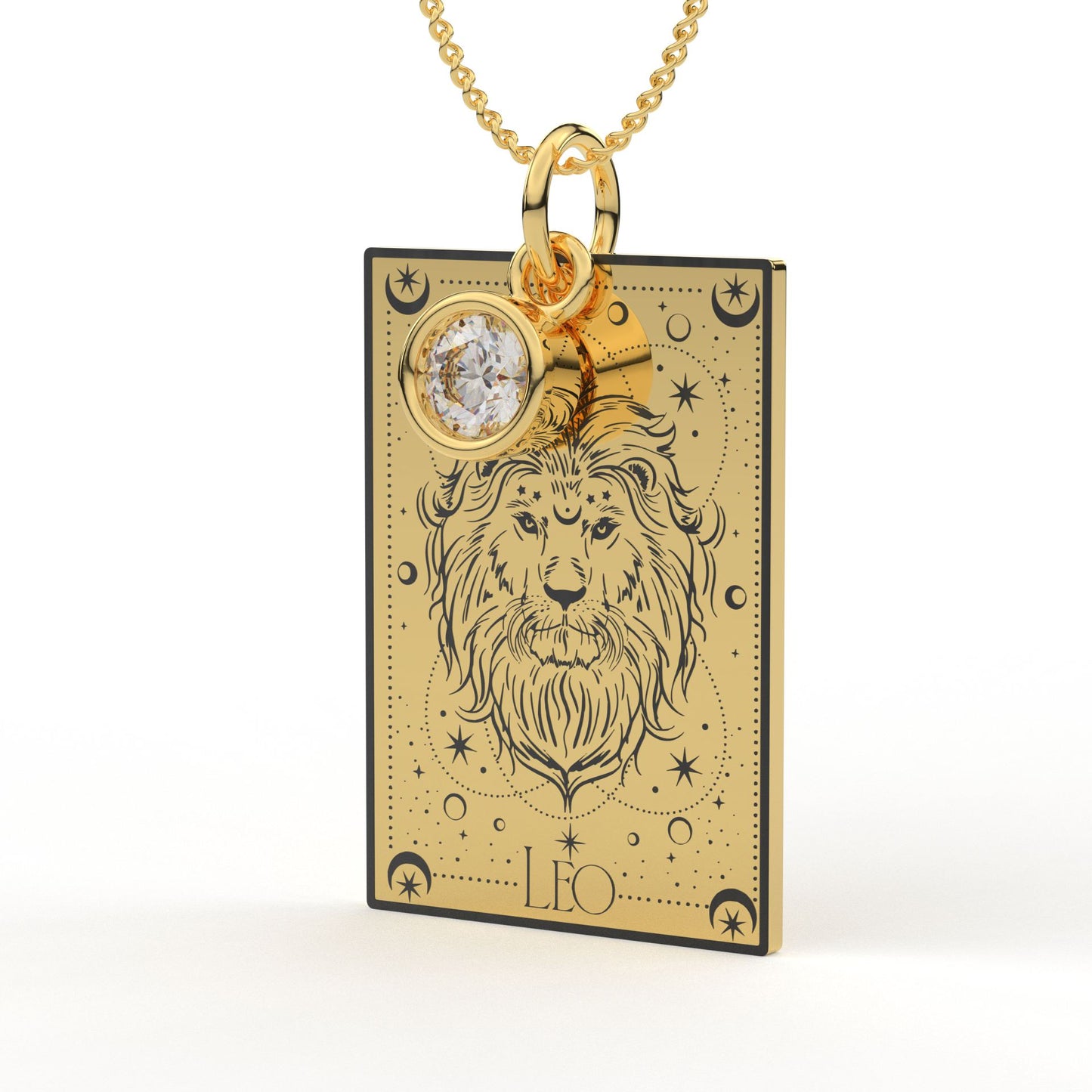 Personalised Zodiac Tarot Card Pendant