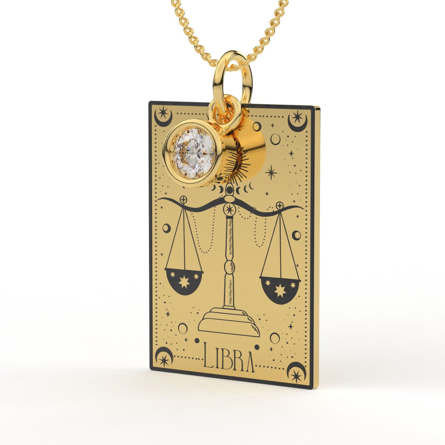 Personalised Zodiac Tarot Card Pendant