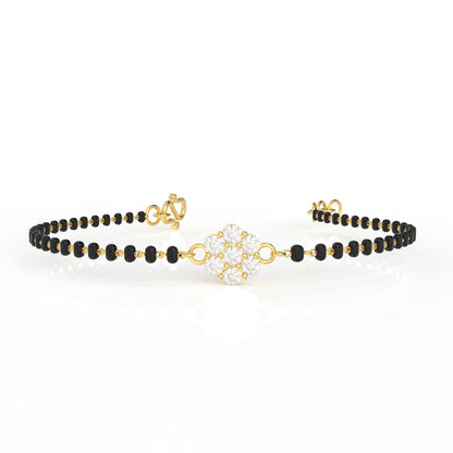 Cluster Mangalsutra moissanite diamond Bracelet