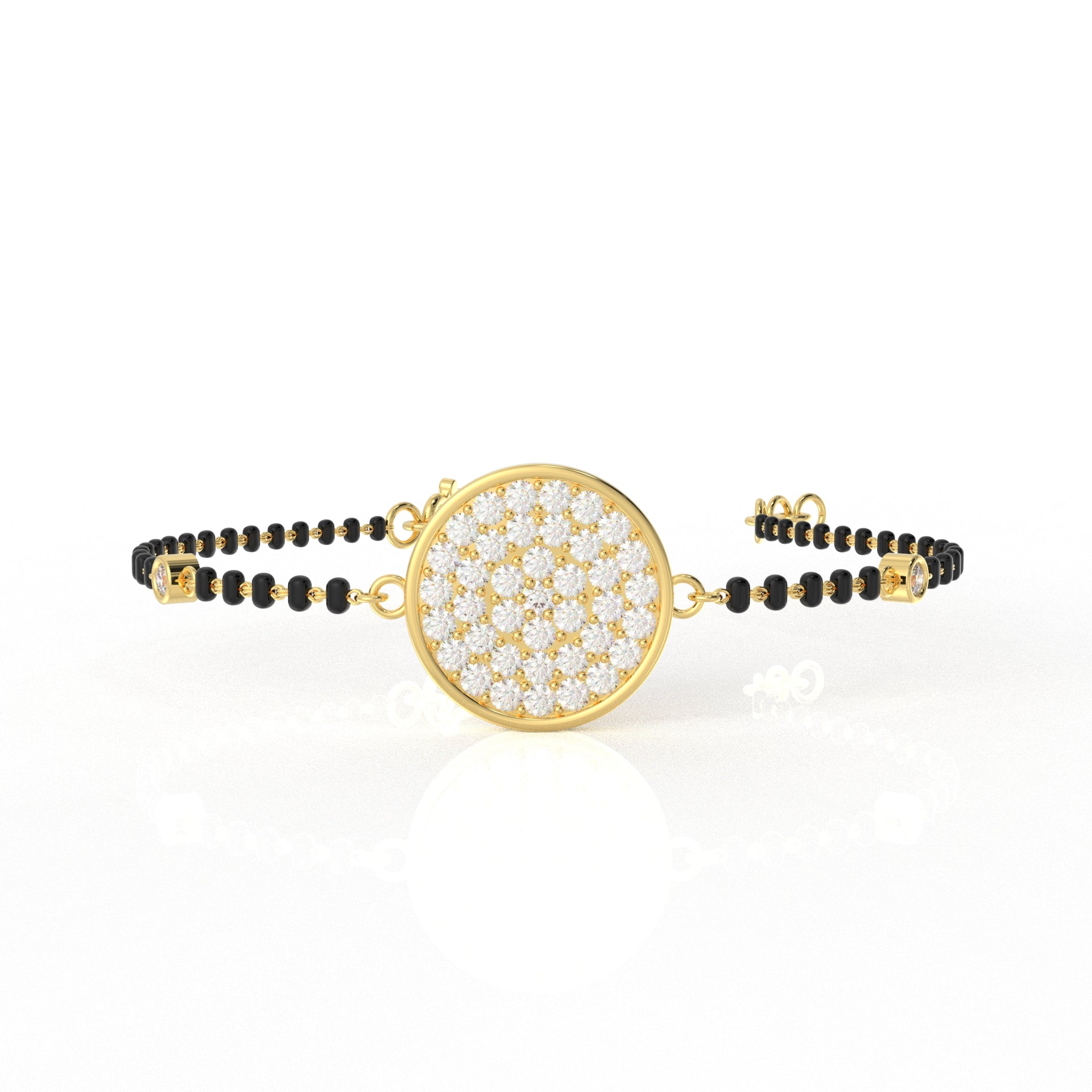 The Round Station Moissanite  Mangalsutra Bracelets