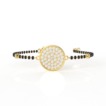 The Round Station Moissanite  Mangalsutra Bracelets