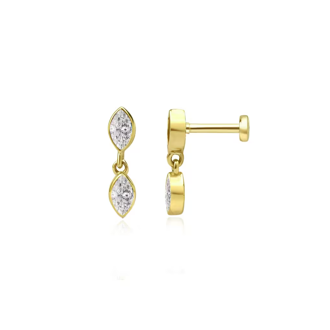 Marquise Dangle Piercing Earrings