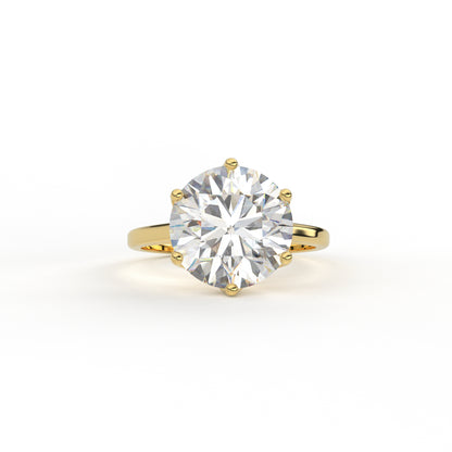 Glorious Tulip Moissanite Ring