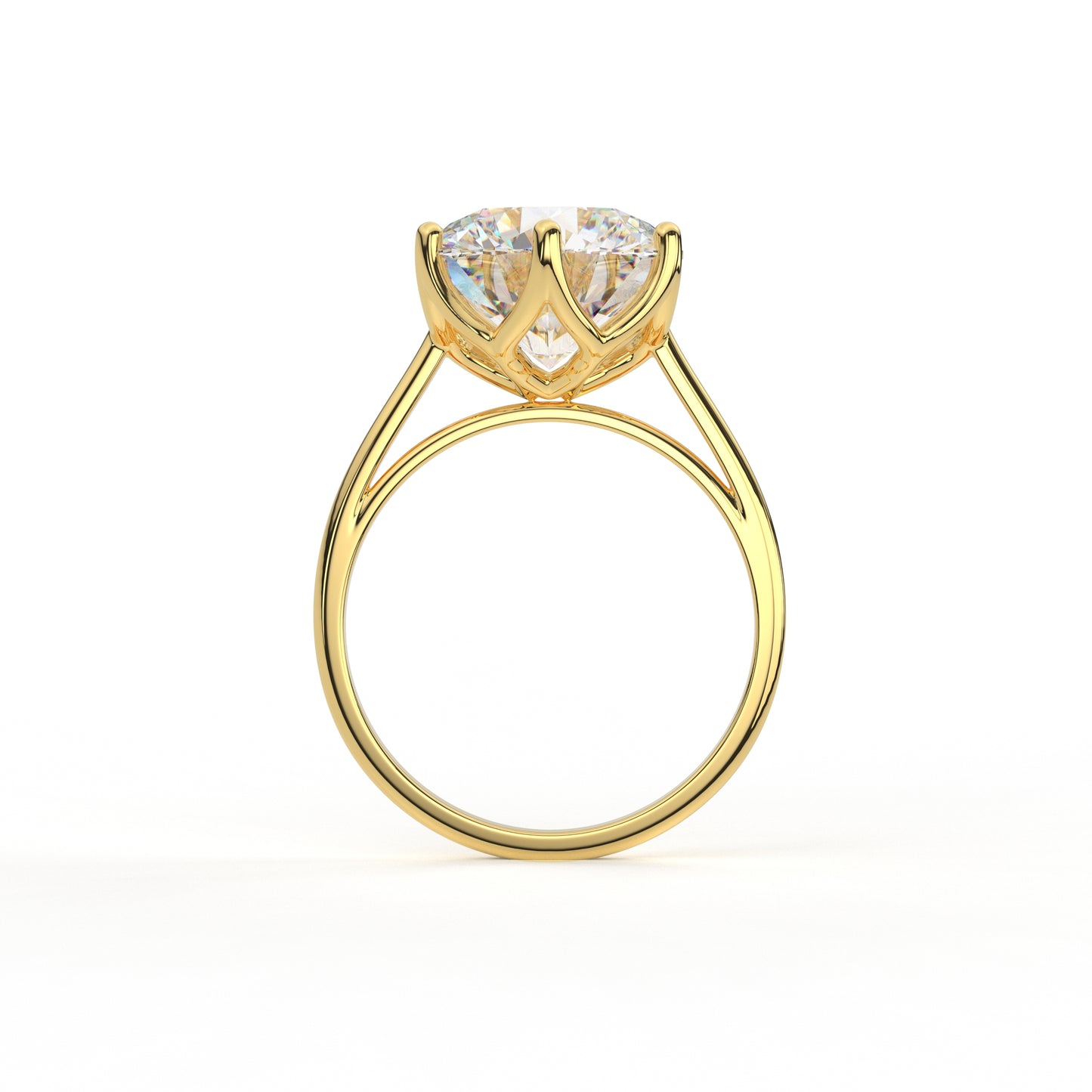 Glorious Tulip Moissanite Ring