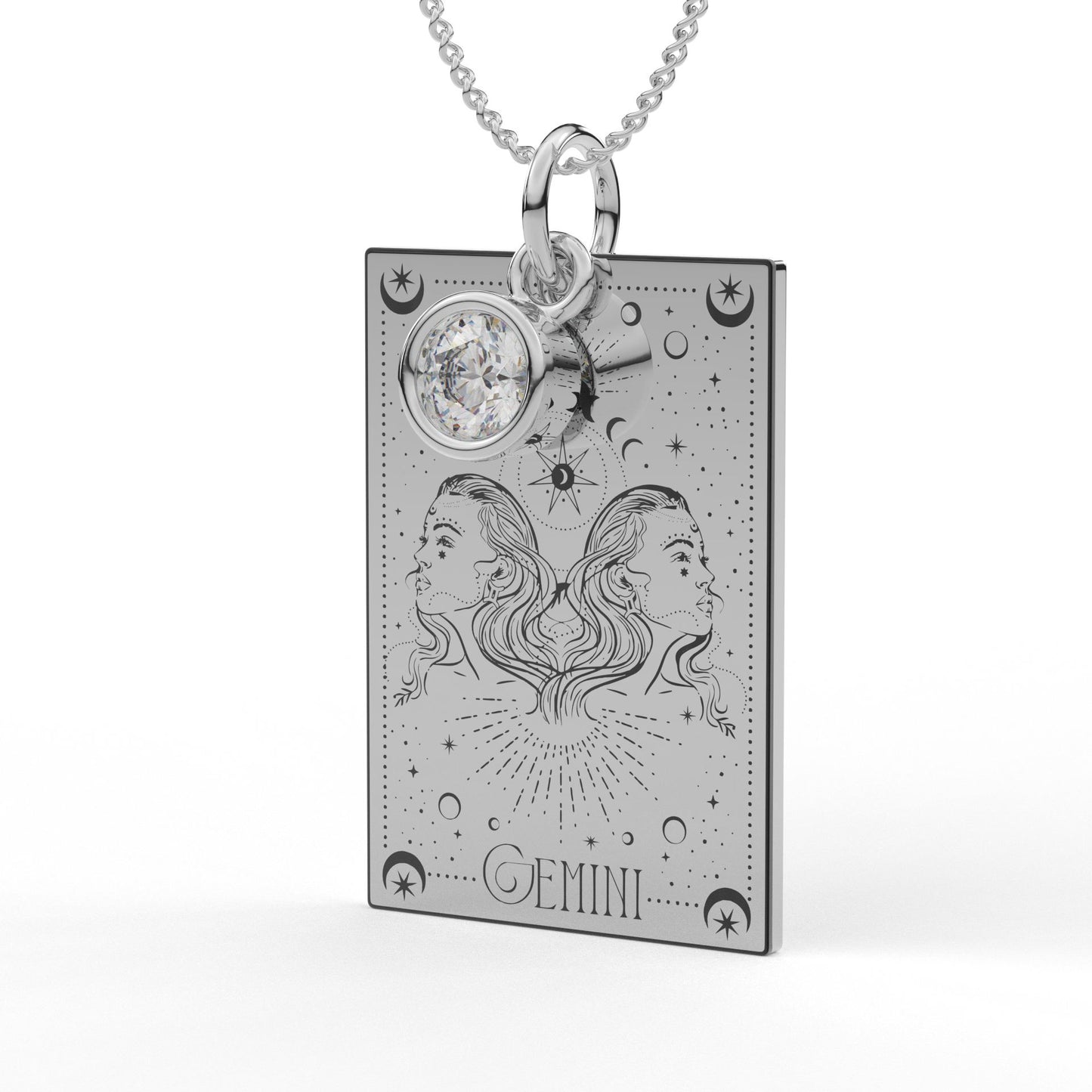 Personalised Zodiac Tarot Card Pendant