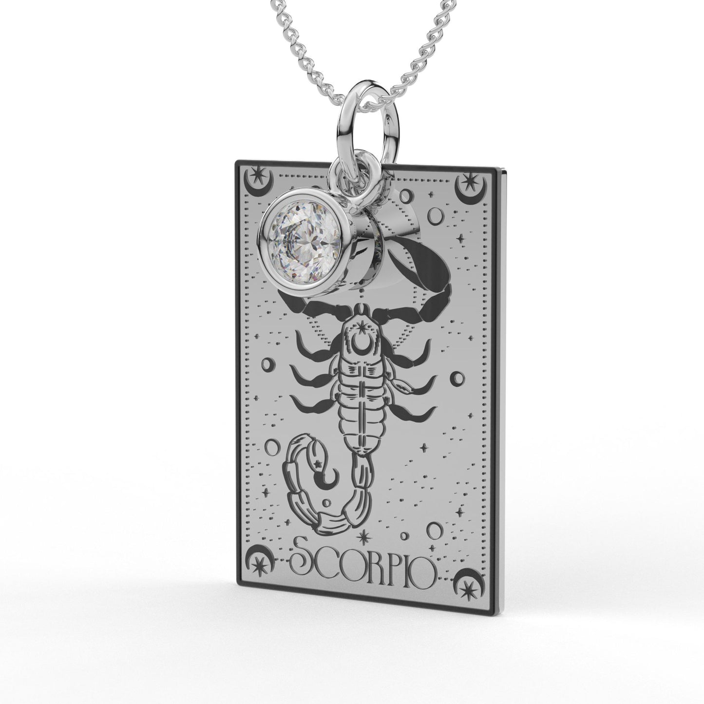 Personalised Zodiac Tarot Card Pendant