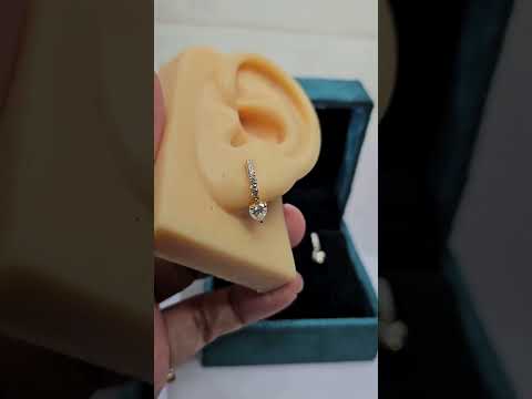 Heart drop Lab diamond and moissanite by Vai Ra