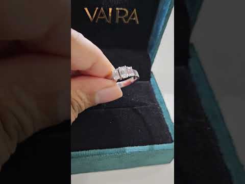 Krish threestone Men Ring in Lab diamond and moissanite by Vai Ra