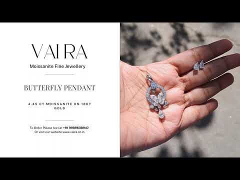 Butterfly Moissanite Diamond Pendant